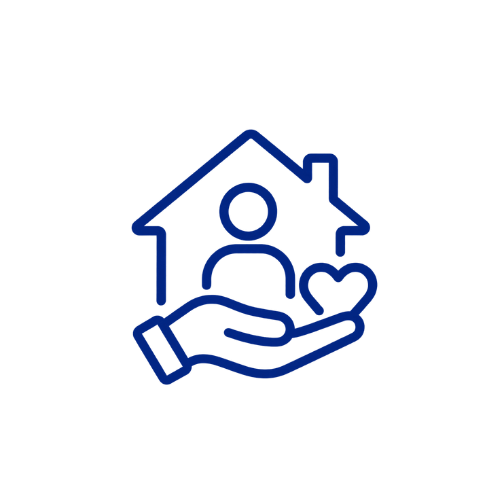 House and hand icon